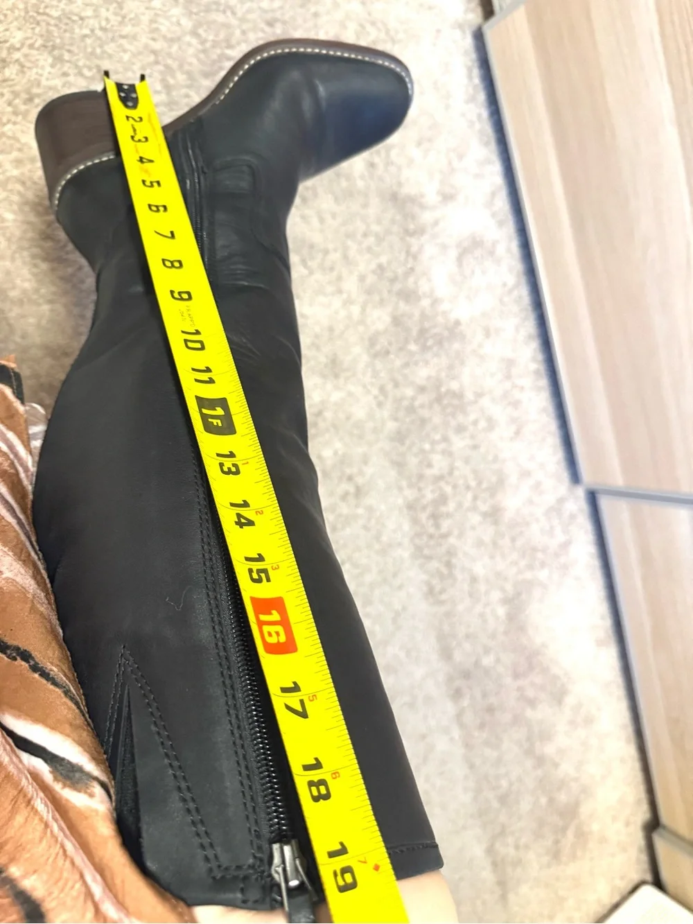 Franco Sarto Black Over-the-Knee Leather Boots